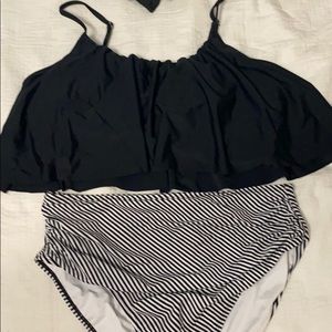 Cupshe XL high waisted ruched bikini set